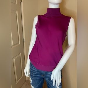 Theory Sleeveless Mock Neck Blouse - S